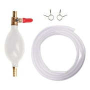 Manual Siphon Pump with Hose Clip Control , Portable 2M Syphon Hose Pump, for Fish Tank Oil. 12mm